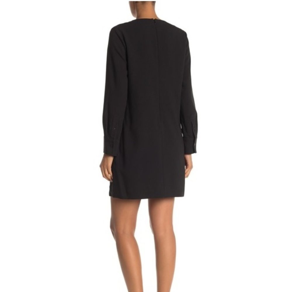 🎁 SUISTUDIO Split Neck Long Sleeve Dress - Picture 2 of 7
